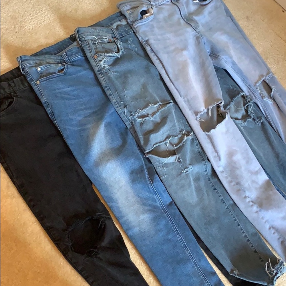 5 pairs of Distressed Skinny Jeans